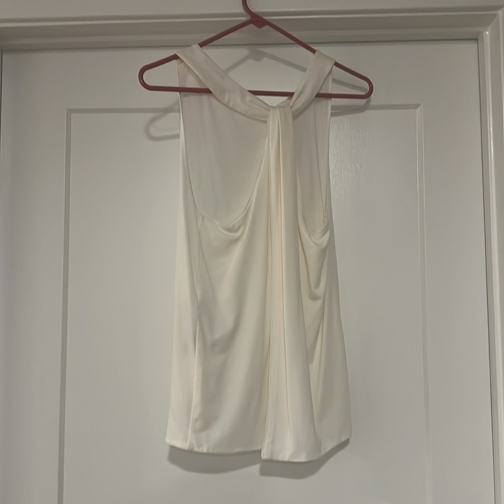 White Massimo Dutti open back shirt M - Picture 2 of 4